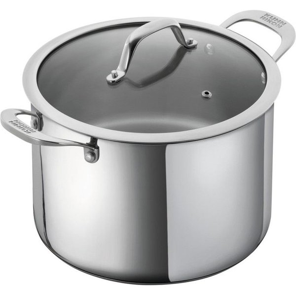Kuhn Rikon Allround Stainless Steel Casserole Pot, 24cm/8.5L in Silver