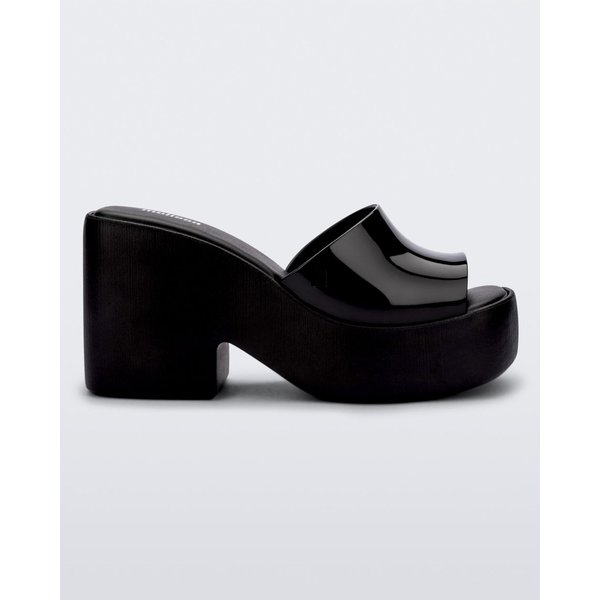 Melissa Shoes Women's Posh Heeled Jelly Sandals in Black | Size: 4