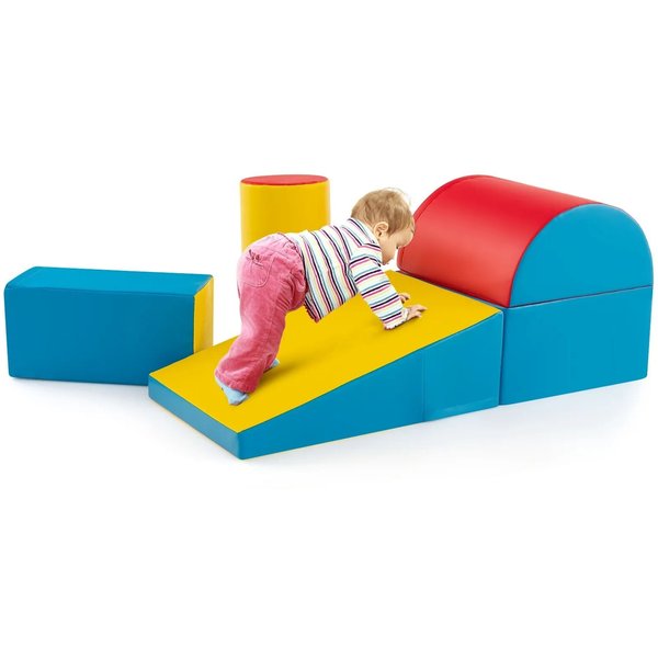 Costway 5 Pieces Kids Climb & Crawl Foam Play Set Children's Educational Software