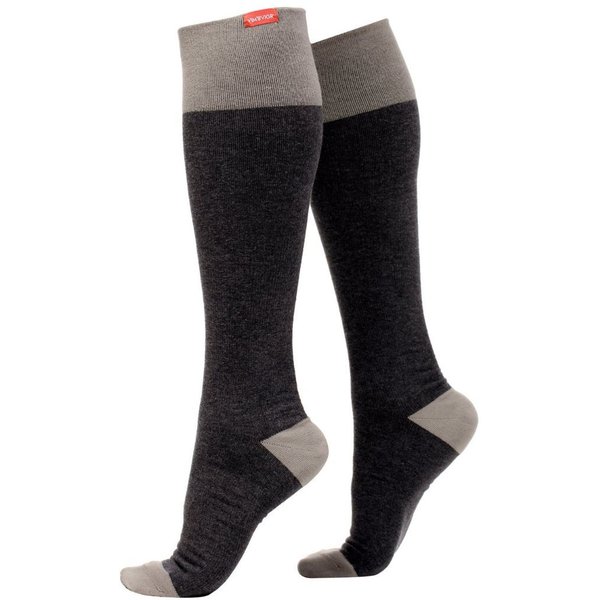 VIM&VIGR Men's 1 Pack Cotton Graduated Compression Socks | 15-20 mmHg in Black | Size: S/M