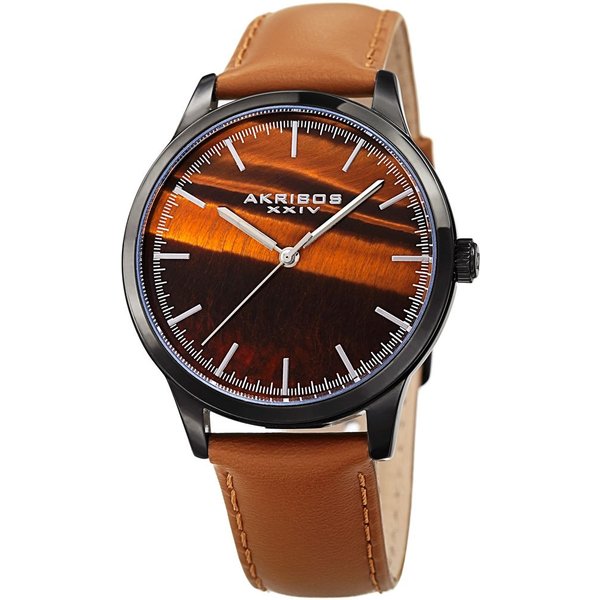Akribos Men's Veyron Zephir 41mm Japanese Quartz in Brown