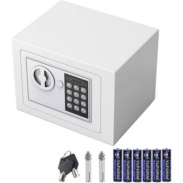 SPETLEK High Security Electronic Home Office Money Safety Box in White