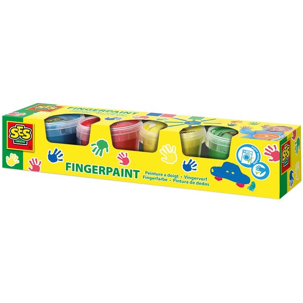 SES Creative Fingerpaint 4 primary colours x 110ml | Size: 1 Pack