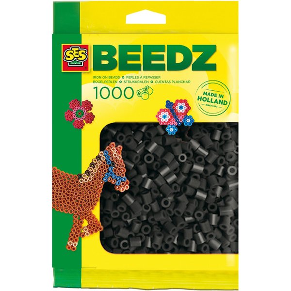 SES Creative Iron on beads 1000 black | Size: 1 Pack