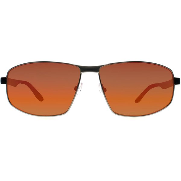 BMW Men's Aviator Shiny Palladium Red Mirror BS0038 in Silver