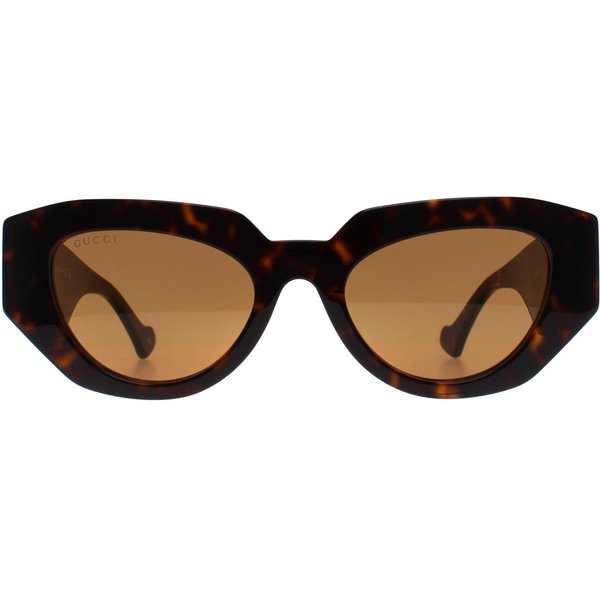 Gucci Women's Cat Eye Shiny Dark Havana Brown GG1421S