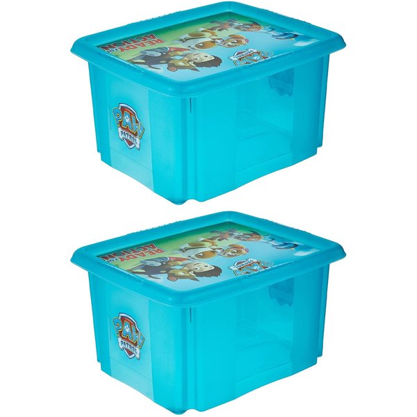 Keeeper Paw Patrol Stackable Storage Boxes - 24 Litre (Set of 2)