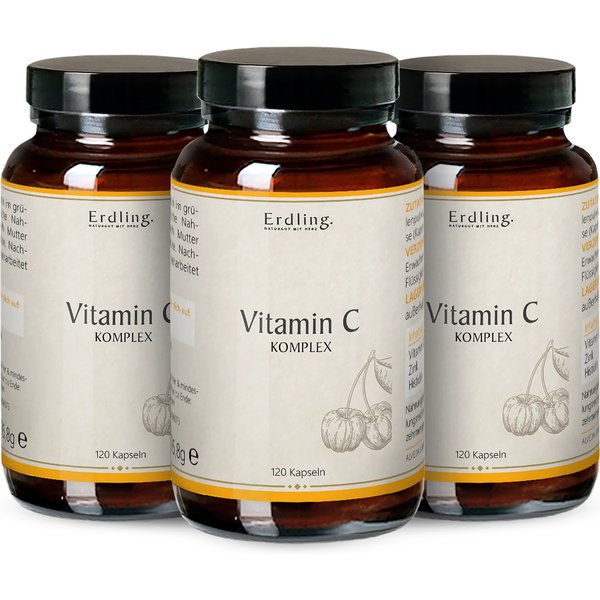 Vitamin C Komplex Mit Zink + Histidin – 120 Kapseln 3X120 StüCk-image