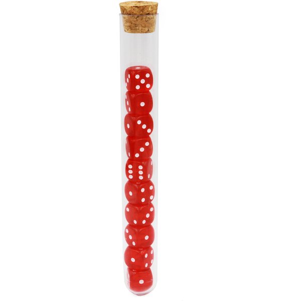 Mini Translucent Red D6 Dice | Potion Set of 10