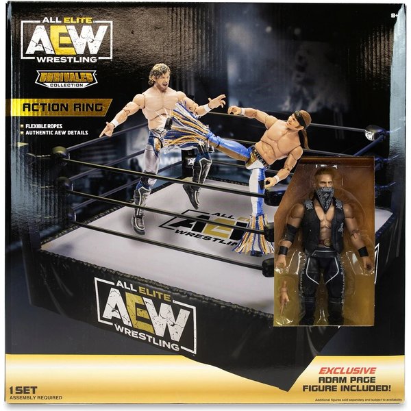 AEW - Unrivaled Action Wrestling Ring PlaySet with Adam Page Figure