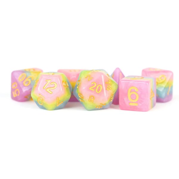 16mm Resin Polyhedral Set | Pastel Fairy