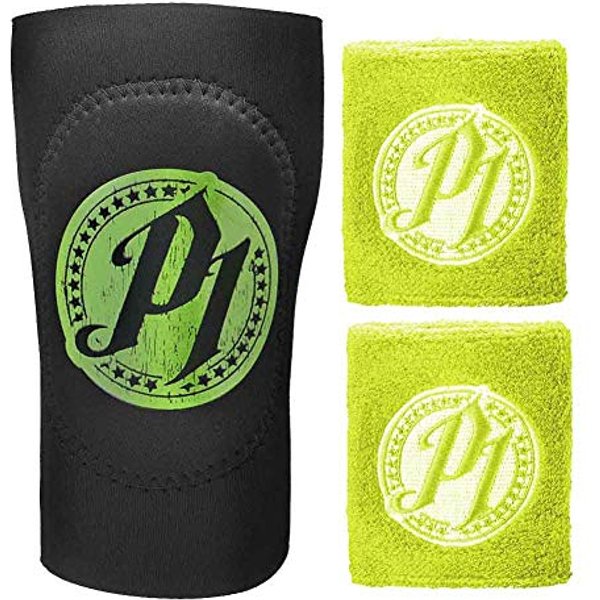 AJ Styles Green Wristband and Elbow Pad 3 Piece Set