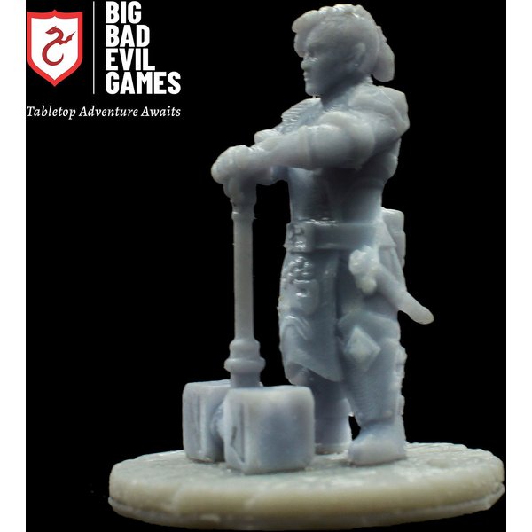 Female Dwarf Miniature | High Quality 3D Printed mini perfect for D&D and other fantasy RPGs