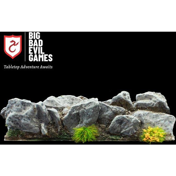 Pre-painted Rock Wall Scatter Terrain | perfect for DnD, Pathfinder or other tabletop miniature wargames