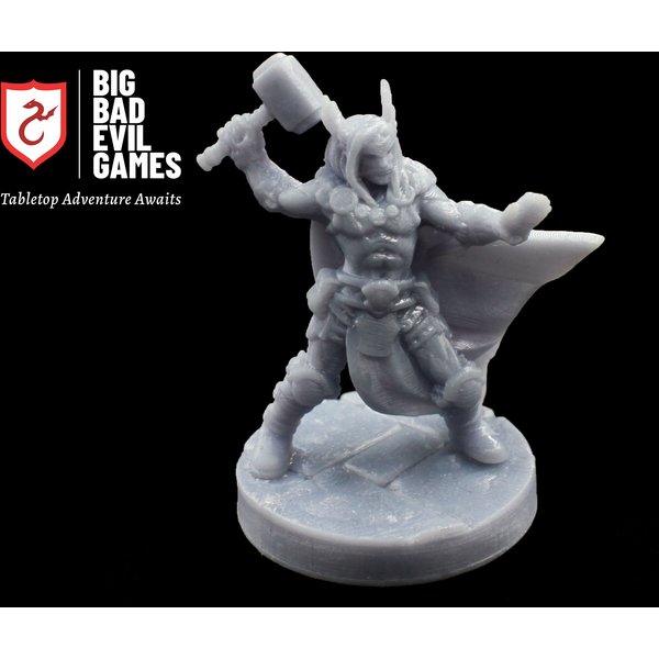 Thor The Norse God - Tabletop Miniature | 28mm scale fighter with warhammer perfect for D&D campaigns