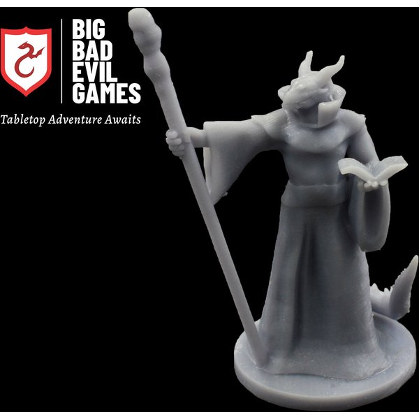 Dragonborn Wizard Miniature | 28mm scale D&D mini perfect for tabletop RPGs including Pathfinder