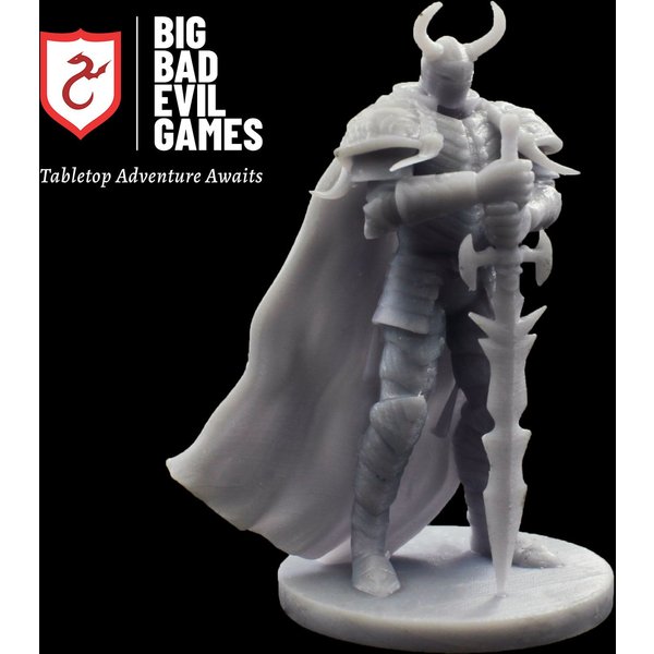 Fallen Paladin Miniature | Oathbreaker great sword, 28mm Scale - perfect for D&D and other roleplaying games
