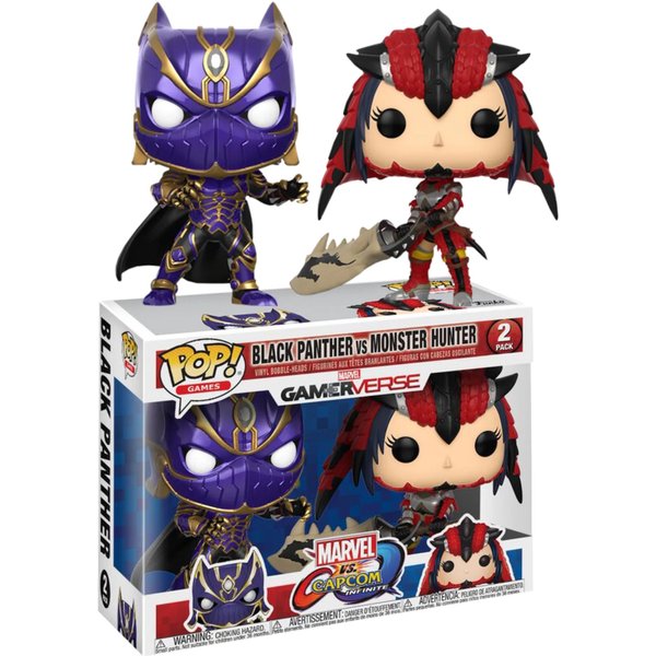 Funko POP! Games - Black Panther vs Monster Hunter | Marvel vs Capcom