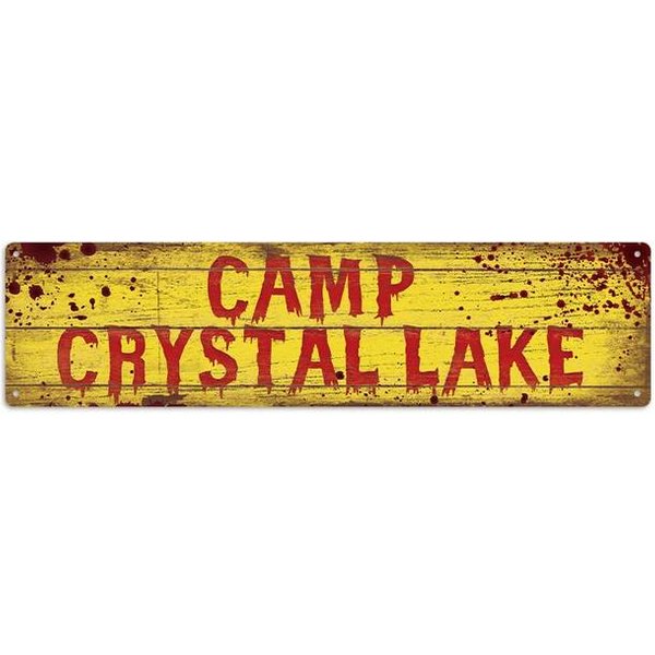 Camp Crystal Lake | Metal Horror Signage