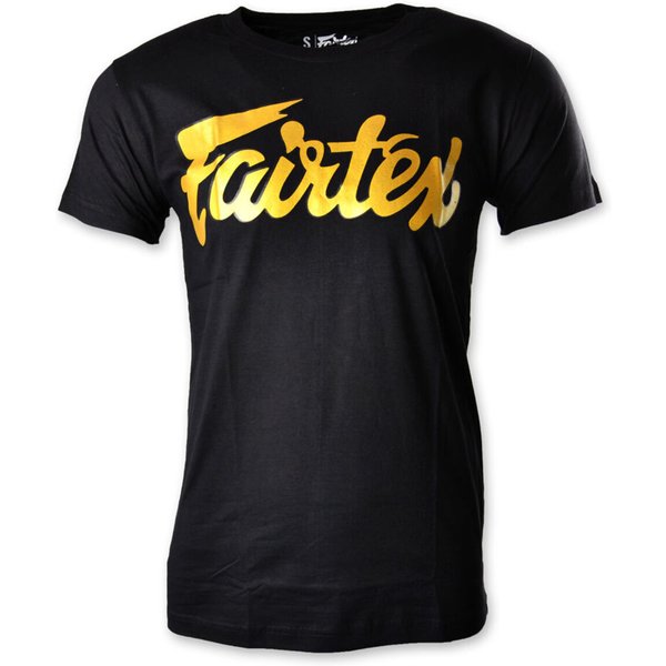 Fairtex Fight Team Muay Thai T Shirt - Black/Gold
