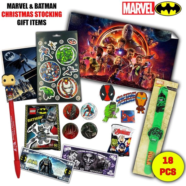 Marvel / DC / Superhero Christmas Stocking Filler Gift Items -Party Favours 18pc