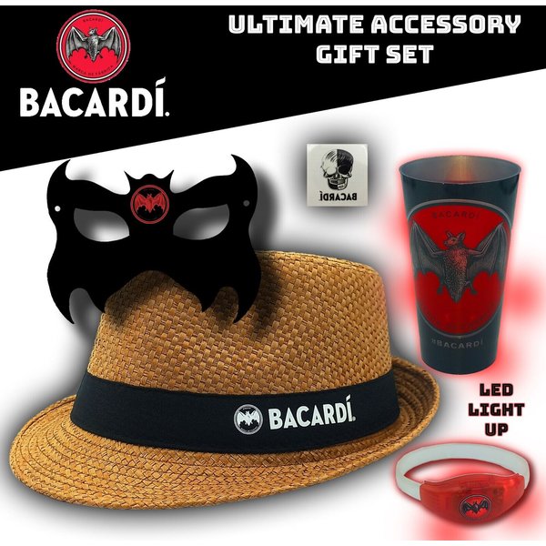 Ultimate Bacardi Gift Set - Rum alcohol themed Gift Set - LED Light Up