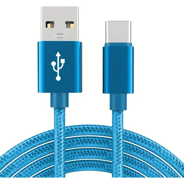 Super Fast Charging Cable: 120W 6A USB Type C Charging Cable - Blue 1m