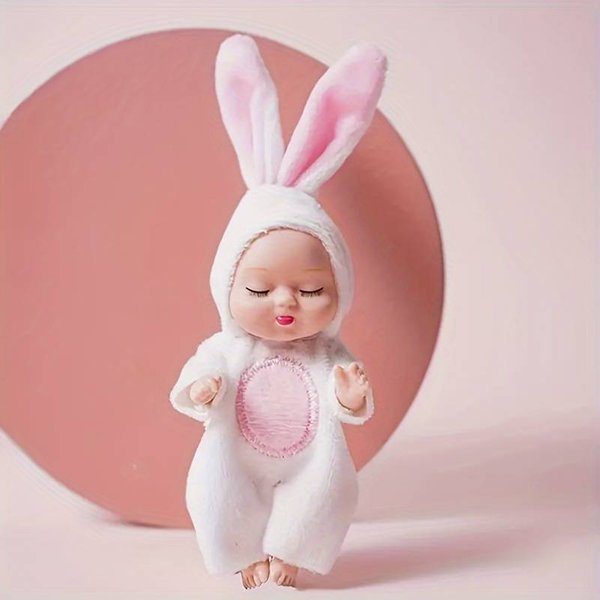 White Bunny Outfit - Mini Doll | 10.92cm Adorable Collectible Toy