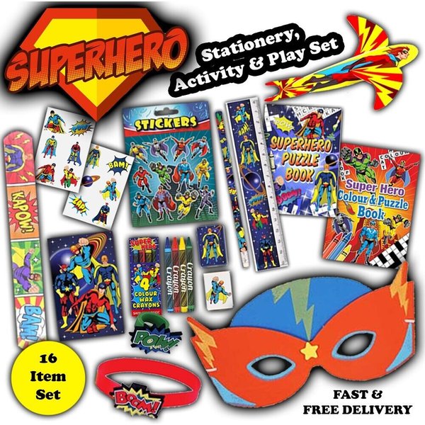 Superhero Stationery Activity & Play Set –Unleash the Inner Hero - Kids Gift Set
