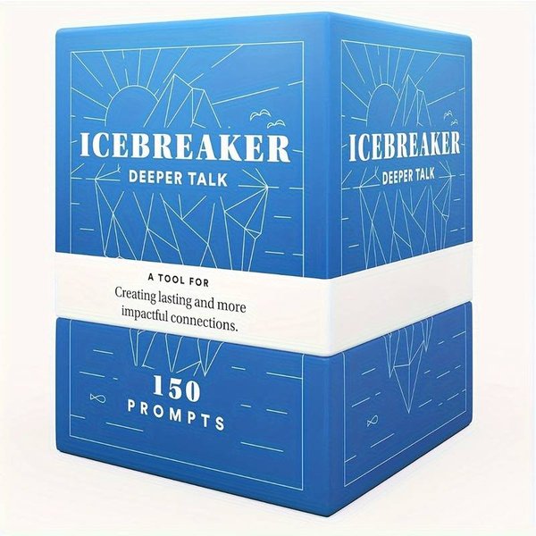 Icebreaker Deeper Talk Deck - 150 Conversation Starter Cards for Meaningful Connections