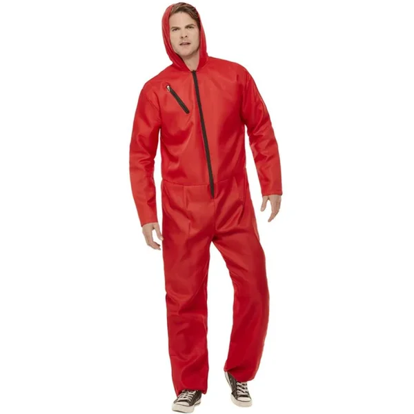 Mens Red Boiler Suit | Fancy Dress | Money Heist - Small
