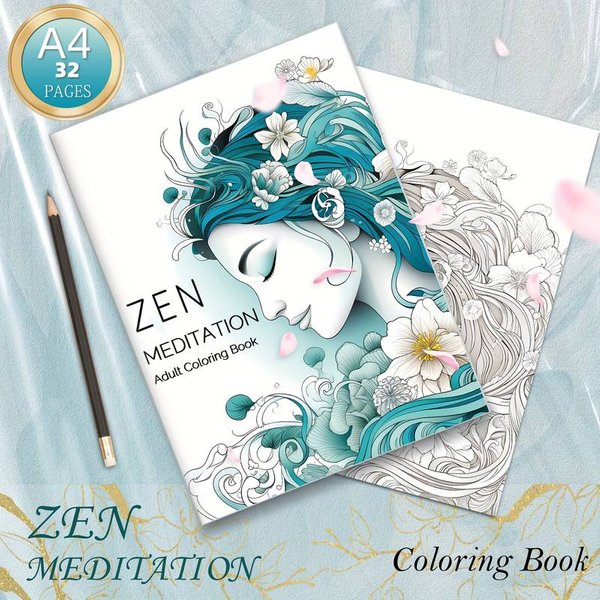 Zen Meditation Coloring Book for Adults | Relaxing & Fun Designs | Perfect for Stress Relief and Creativity