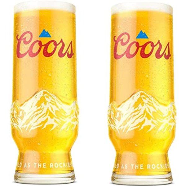 Official 2021 Coors Light - Half Pint Beer Glass (Set of 2)