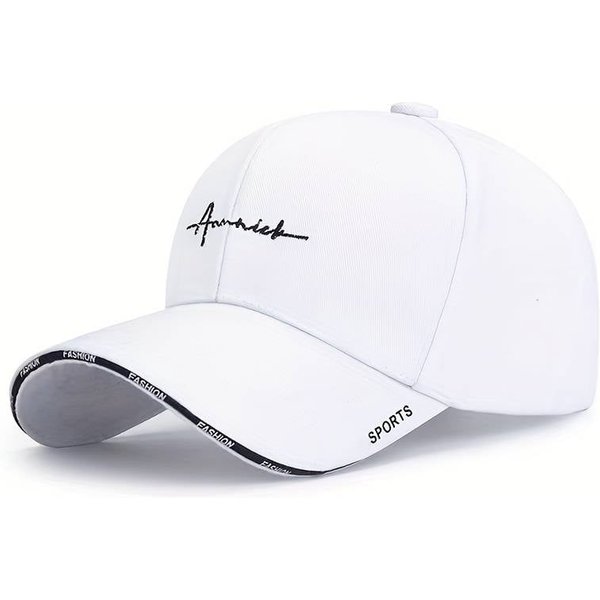 Women's Simple Versatile Breathable White Sports Baseball Cap