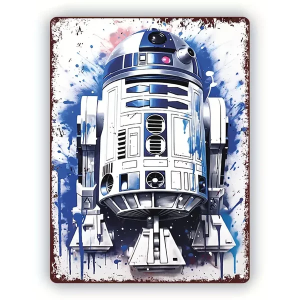 Star Wars R2-D2 – Vintage Metal Tin Sign – 20cm x 30cm – Bedroom decor