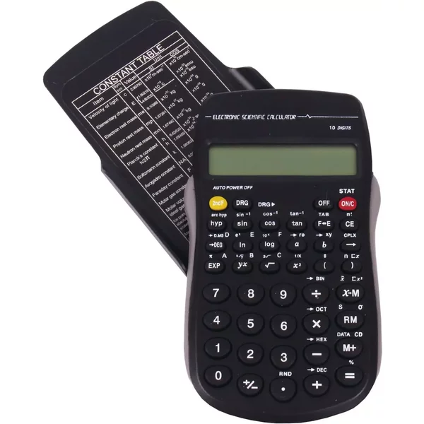 Scientific Calculator with 10 Digit Display, Batteries Included & Rubber Keys