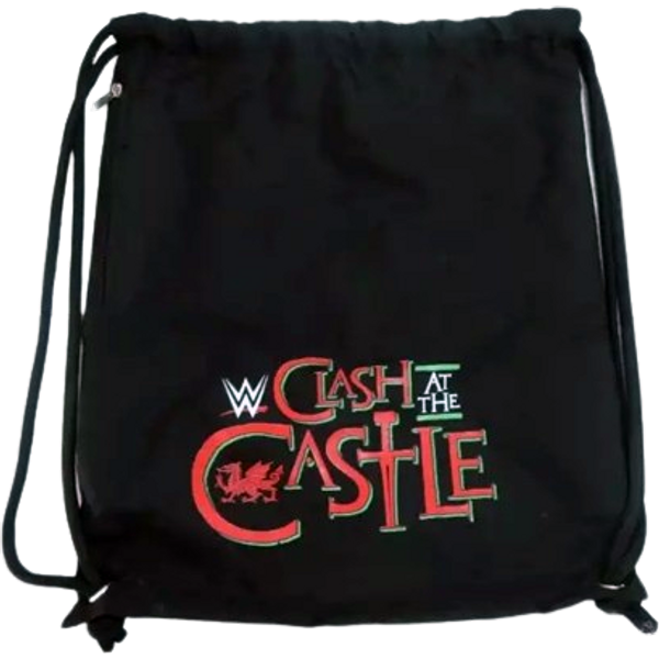 WWE Clash At The Castle Drawstring Bag Black Official Merchandise