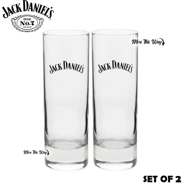 Set of 2 Jack Daniels Whiskey Hi Ball Glass