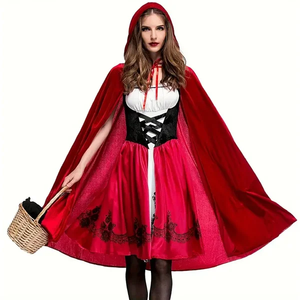 Enchanting Little Red Riding Hood Costume Set | Adult Women Sizes