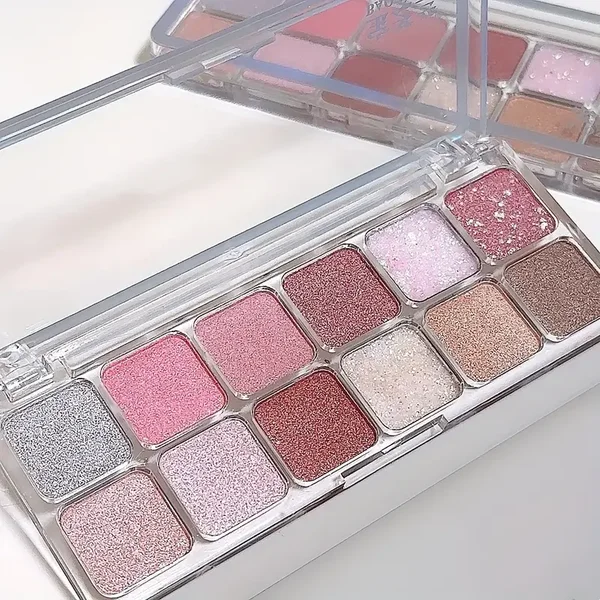 Baozilan 12 Colour Glitter Eyeshadow Palette
