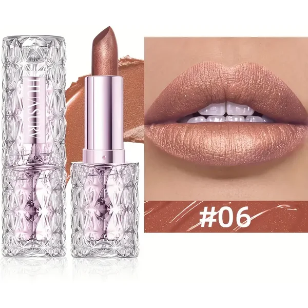 HUASURV Moisturising Shimmer Lipstick #06