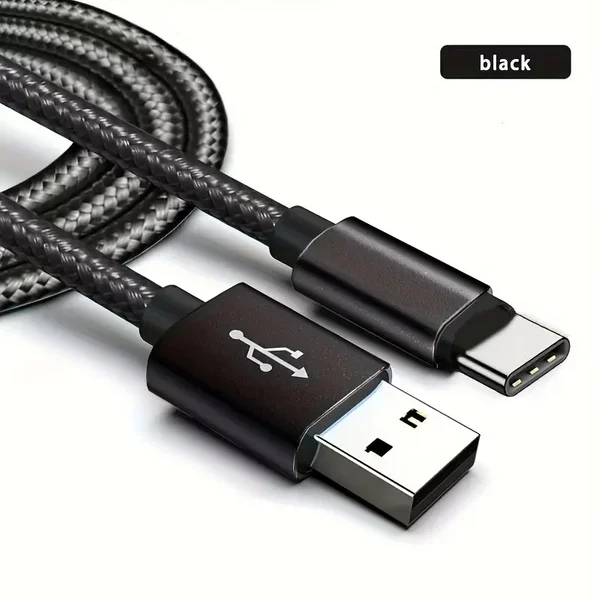 Fast Charging USB Type C Charging Cable 1m - Black