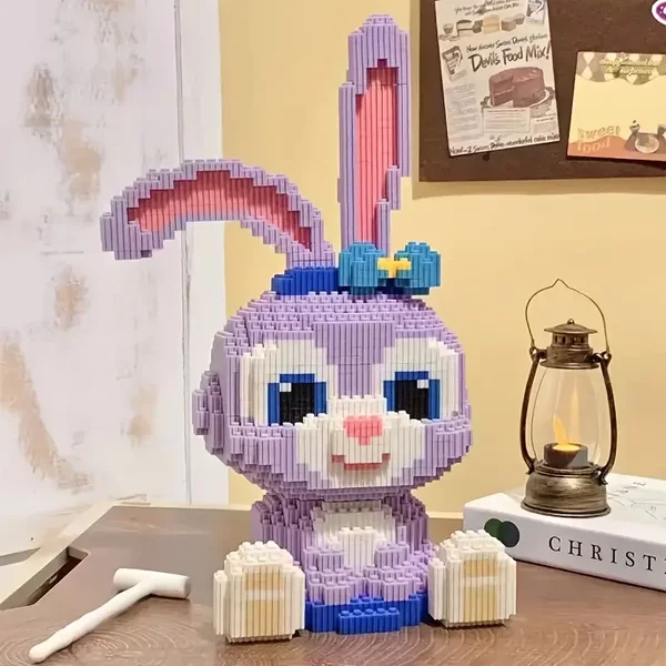 x5200 pcs Cute Purple Rabbit Building Blocks Set | Creative Model Kit, Challenging Assembly & Display