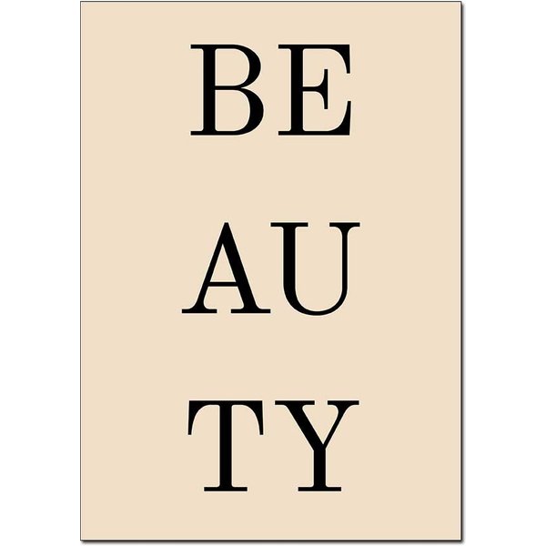 "Beauty" Wall Art Poster – Glam Up Your Space | Available in A3 & A4 Sizes