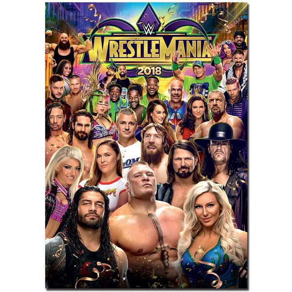 WWE WrestleMania 34 Poster | Classic & Official Wrestling Event Wall Art A4 A3