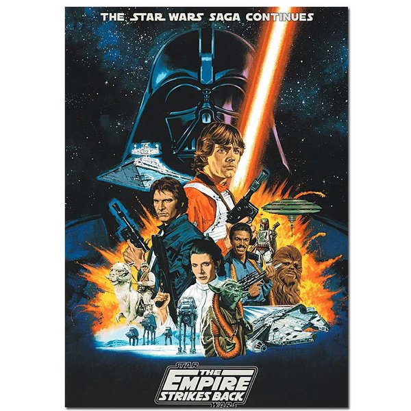 Star Wars - The Empire Strikes Back Retro Movie Poster | Official Art Print A3 A4