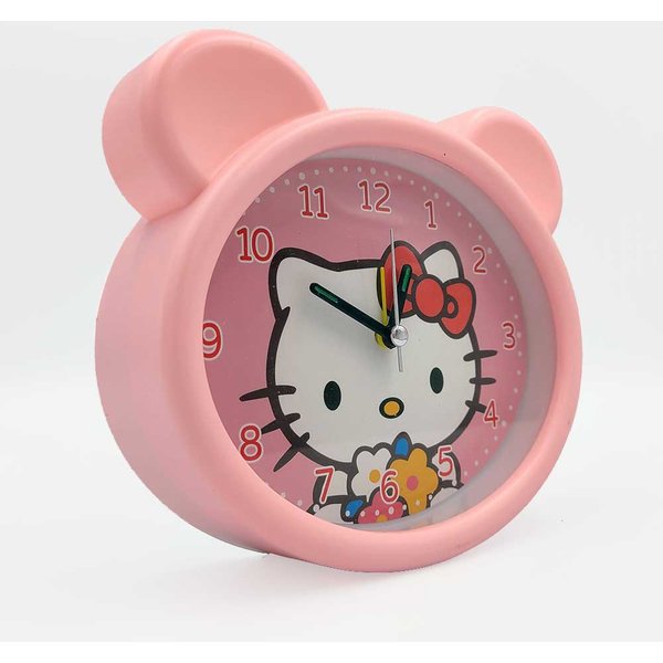 Hello Kitty - Cute Pink Kids Bedroom Alarm Clock with Ears
