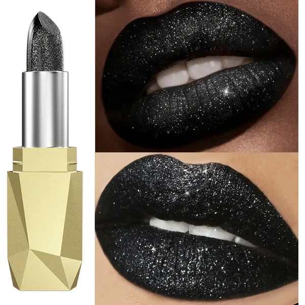 Kafurux Trend Color Halloween Shimmering Lipstick - Black
