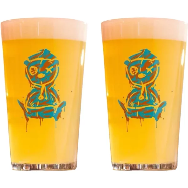 Tiny Rebel Pint Glasses | Logo & Character Design | Set of 2
