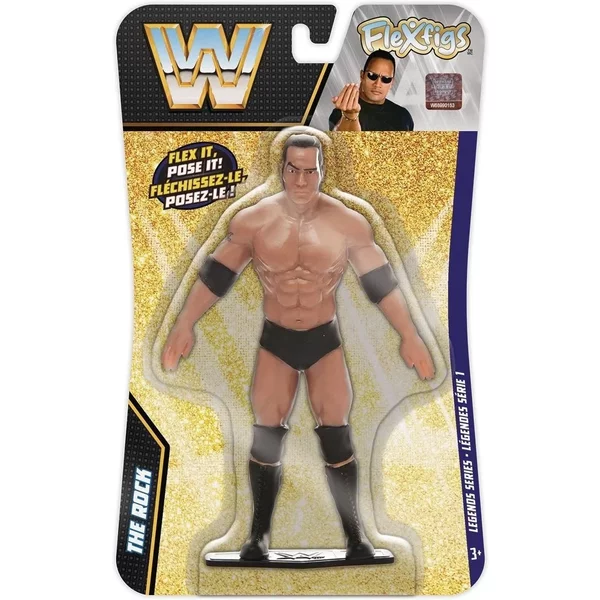 WWE Flexfigs The Rock – Legends Series 1 Poseable Figure